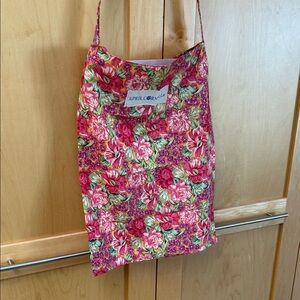 April Cornell Pink and Green Floral Bag